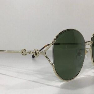 Gucci GG1017-SK-002 Green/Gold 58mm New sunglasses (no box)